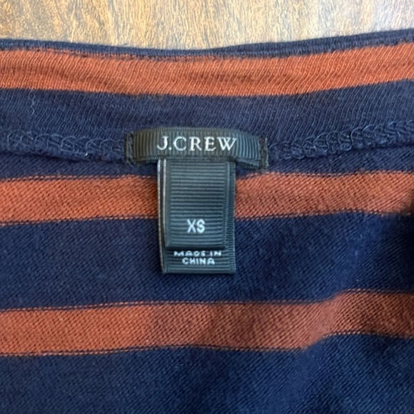 J. Crew Striped Shirt W/Shoulder YKK Zippers, 100% Cotton, Sz. XS. - Picture 9 of 10